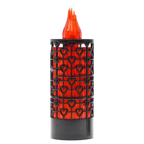 Svet.led ažur srdce 15cm black+red/5/23/slc-bat