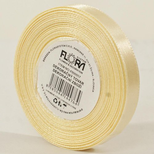 Saten stuha 10mm/15m krémová farba 002
