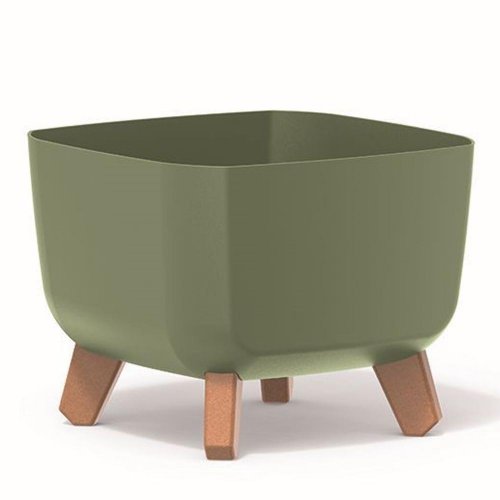 Dgql300 kvetináč gracia sq.na nohách zelený 29x29xv22cm