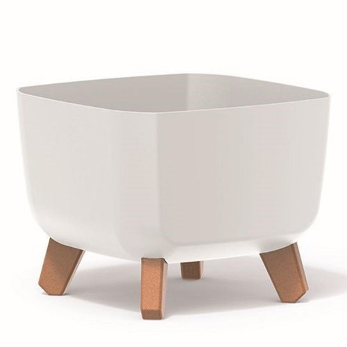 Dgql300 kvetináč gracia sq.na nohách biely 29x29xv22cm
