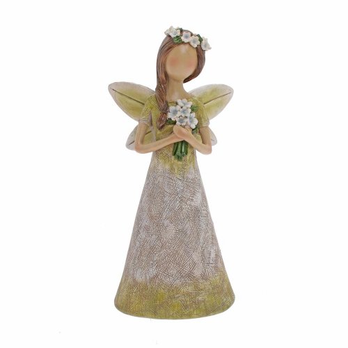 Víla bielo-zelená poly 11,5*7,5*25cm