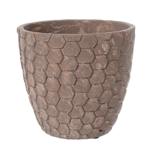 Obal cement brown d15.5*h14cm
