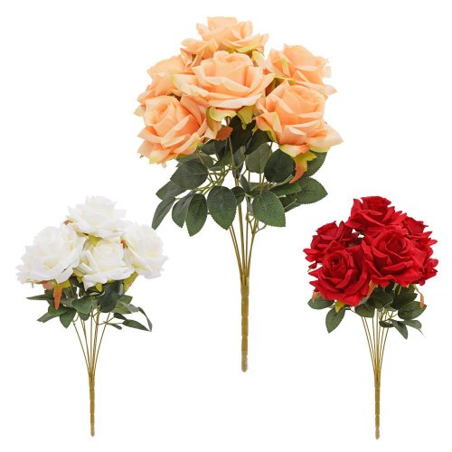 Kytica ruža 43cm mix/3f