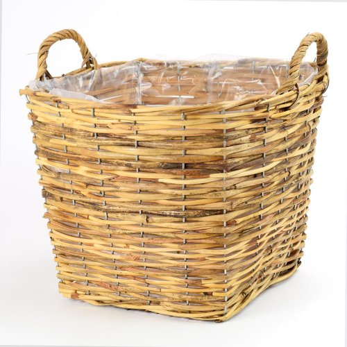 Gd6112.5 kôš prútie s uchom hranatý v.l 37x40x40cm