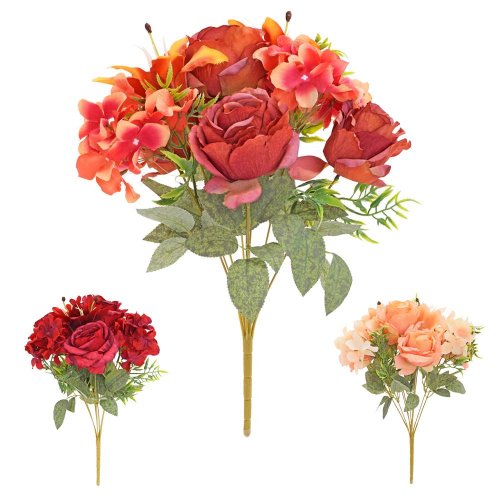 Kytica ruža ľalia hortenzia x9 45cm mix/3f jesenné f