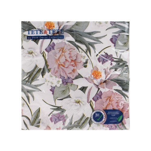 Tl126100 servítky 33x33 cm/20ks/3vrst orient flowers