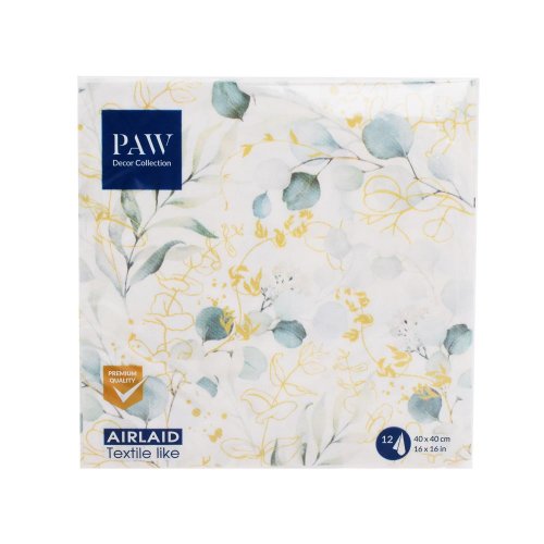 Aand007400 servítky 40x40cm/12ks airlaid golden eucalyptus