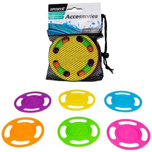 Sportx potápačský disk 6 ks v sieťovom vrecku