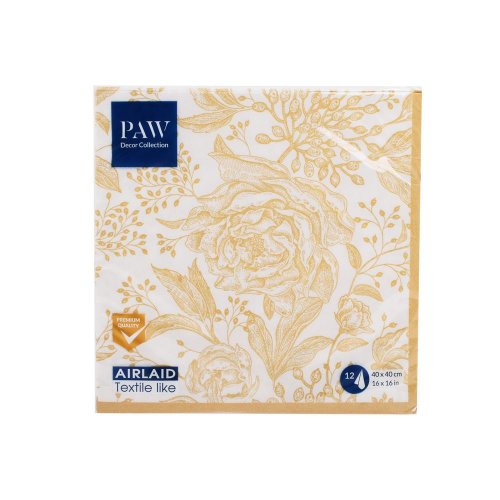 Aand123709 servítky 40x40cm/12ks airlaid rose peonies
