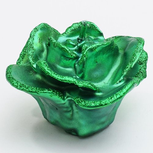 Ruža rozkvitnutá tm.zel 7x9x9cm