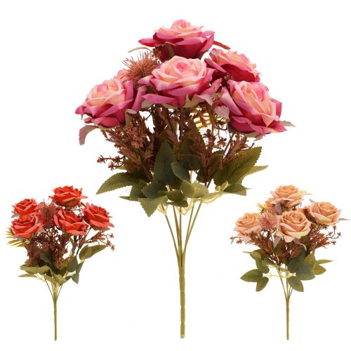 Kytica ruža x7 38cm mix 3f