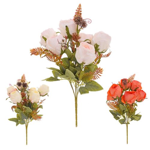 Kytica ruža x7 40cm mix 2f