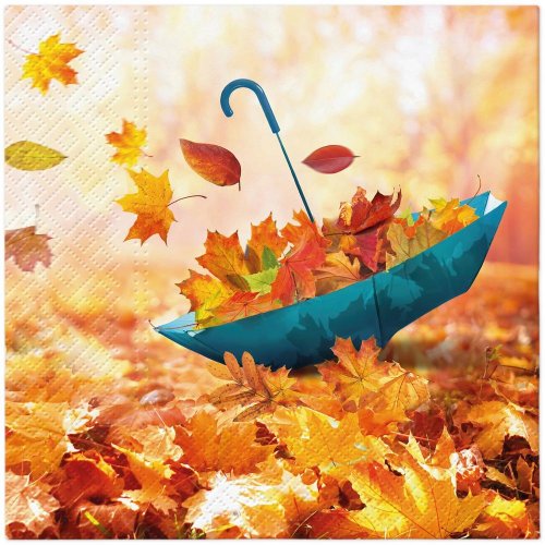 Sdl237300 servítky 33x33 cm/20ks/3vrst umbrella leaves