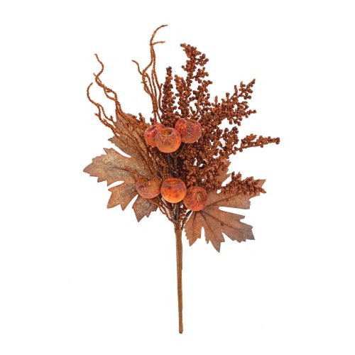 Zápich guličky, lístie, trávy 42cm