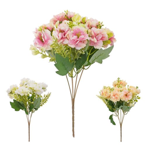 Kytica divá ruža, drob.kvety, zeleň mix/3f 30cm