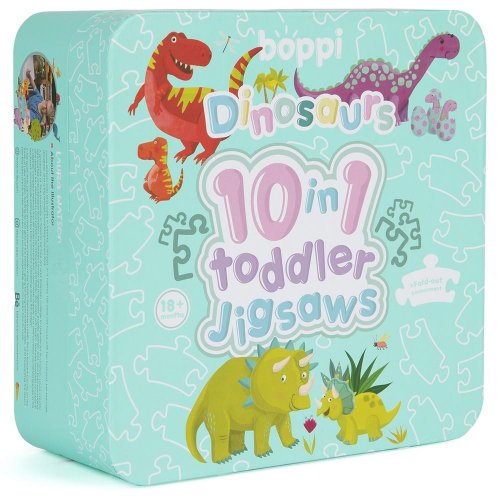 Puzzle boppi skladačka 10 v 1 – dinosaury – btj10-001