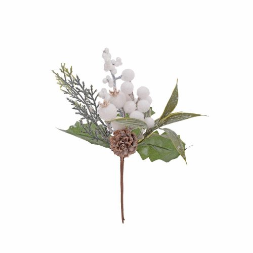 Zápich šiška, bie guličky, zeleň 21cm - Vianočné osvetlenie