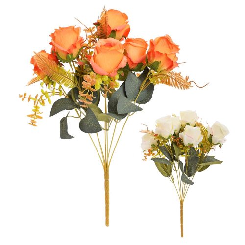 Kytica ruža, zeleň mix/2f 39cm