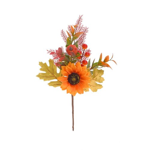 Zápich slnečnica, tekvica, zeleň 35cm - Umelé kvety