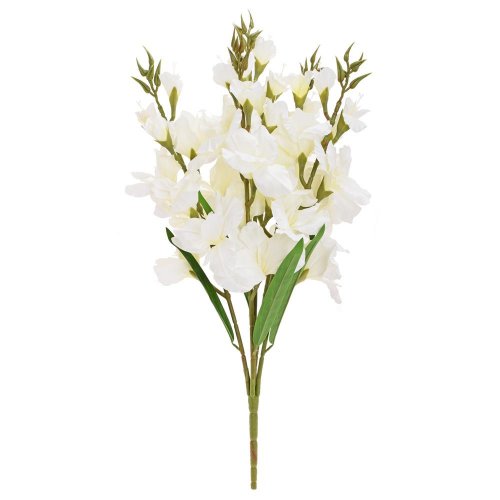 Kytica gladiola x5 75cm biela