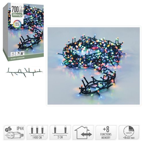Led svetielka 700 microcluster /multi/ind,out/8fun/timer 14m