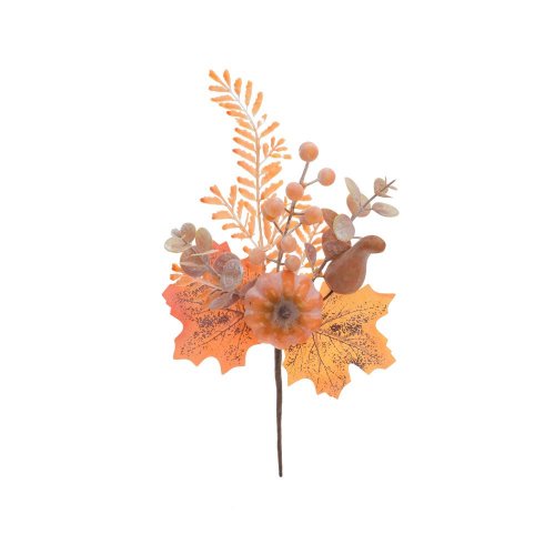 Zápich tekvice, lístie or/žl/hn 34cm - Umelé kvety