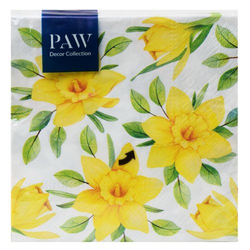 Sdl121700 servítky daffodils in bloom 3vrs/33x33cm 20ks