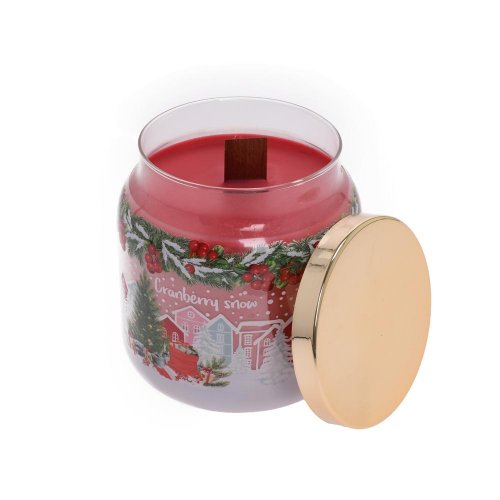 Voň.v skle s vrchn.cranbery snow 450gr
