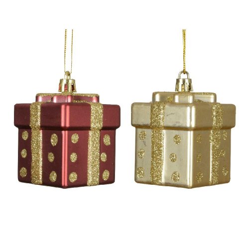 Darček ozdoba 2ass plast 5x5x6,8cm