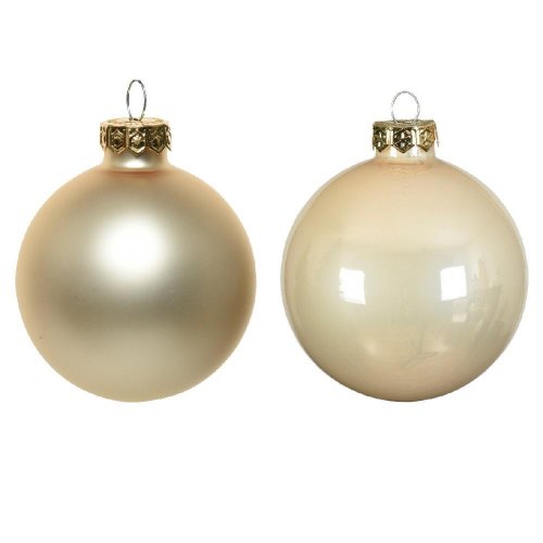 Guľa s/8 sklo lesk/matná perla pr.7cm - Vianočné dekorácie a ozdoby