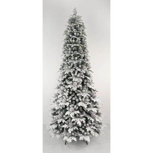 Vianočný stromček loen osnežený mix vetva+šiška 240cm pe/pvc tree - Vianočné stromčeky
