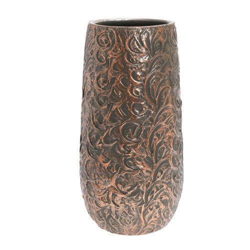 Váza okrúhly mica decorations arthur, zelený/terakota - h35xd17,5cm