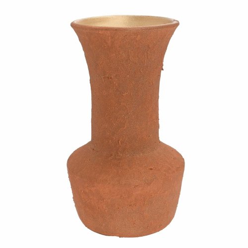 Váza s terakota matná s trbliet hnedá pr.16/v30cm
