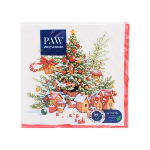 Sdl240800 servítky 33x33cm/20/3vrst. festive joy tree