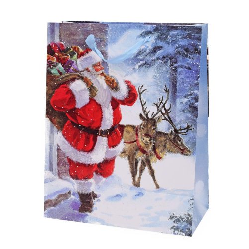Dar. taška santa is coming veľká - Vianočné dekorácie