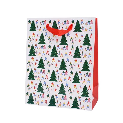 Agb2017403 taška vian v25x20+10cm christmas hustle - Vianočné dekorácie