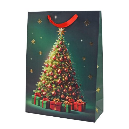 Agb2019502 taška vian v41x30x12cm classic christmas tree