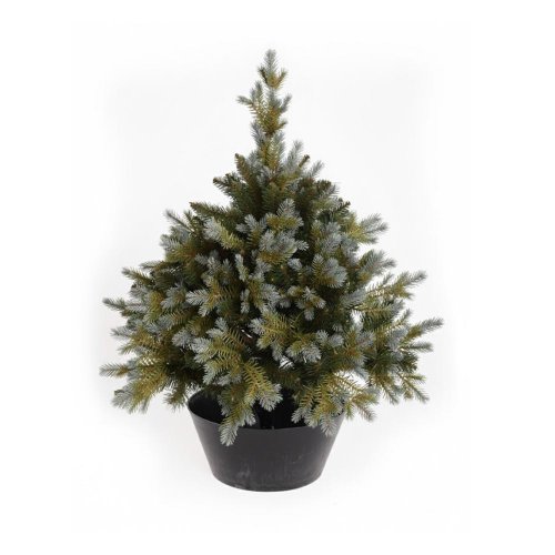 Vianočný strom strieb 3d+mix gh65 v mise 80 cm - Vianočné stromčeky