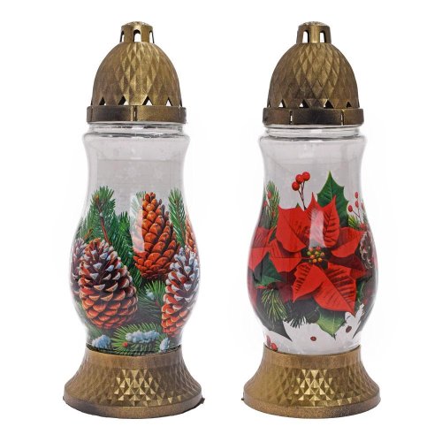 La798 sl gw kah. sklo vian.ruža,šišky 90g 28cm