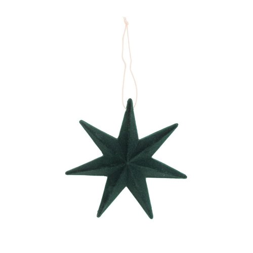 Záves hviezda zelená drevo 15,5*15,5*3,2cm - Vianočné dekorácie a ozdoby