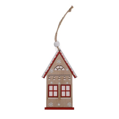 Záves domček nat/čer s/2 drevo 6*10,5cm