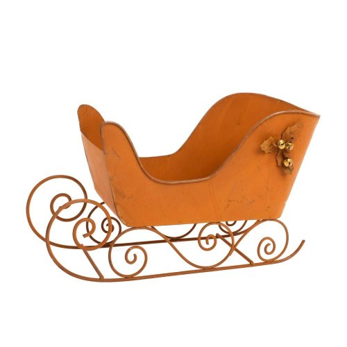 Sánky medené plech 21,5*13*11,5cm - Vianočné dekorácie a ozdoby