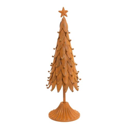 Stromček medený plech 36*11,5*10,2cm - Vianočné dekorácie