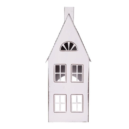 Domček na sviečku biely plech 28,5*11*8cm