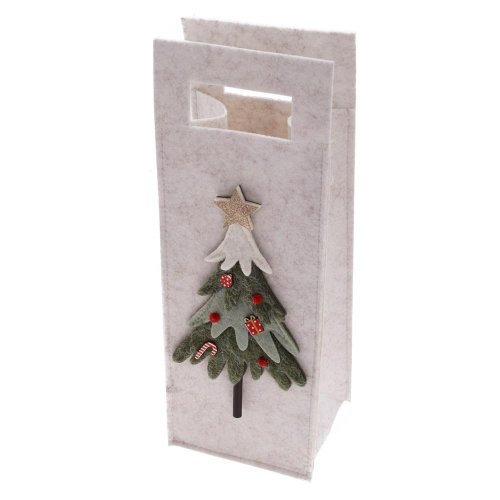 Taška vianočná so stromčekom flisová 14*11,5*37,5cm - Vianočné dekorácie