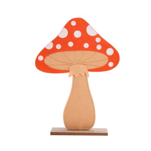Muchotrávka ora/hne flis/drevo 22,5*5*31cm