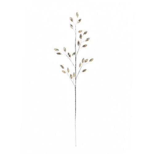 Konár kryštáliky lístky bledo žlté 60cm - Umelé kvety