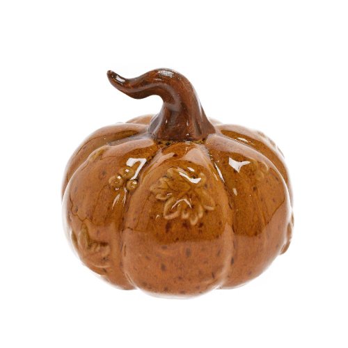 Tekvica hnedá porcelan 12,3*12,3*11cm - Vianočné dekorácie