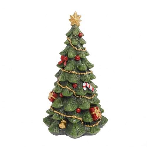 Stromček s ozdobami poly 14*14*25cm - Vianočné dekorácie