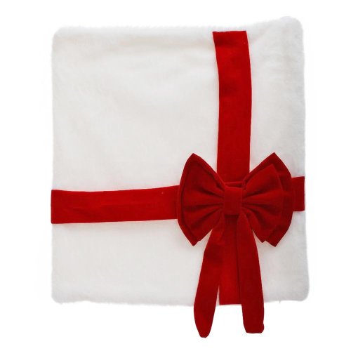 Obliečka na vankúš bie/čer textil 43*43cm - Vianočné stromčeky